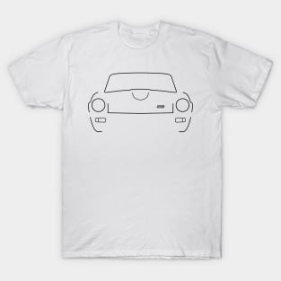 Triumph GT6 Mk3 classic sports car outline graphic (black) T-Shirt